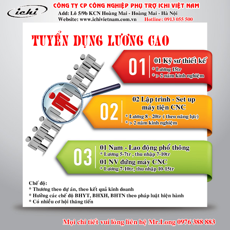 Ichi Việt Nam tuyển vị trí lập trình - setup máy tiện cnc